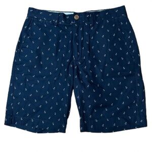 J.Crew Gramercy Navy Blue Anchor Print Shorts Size 29